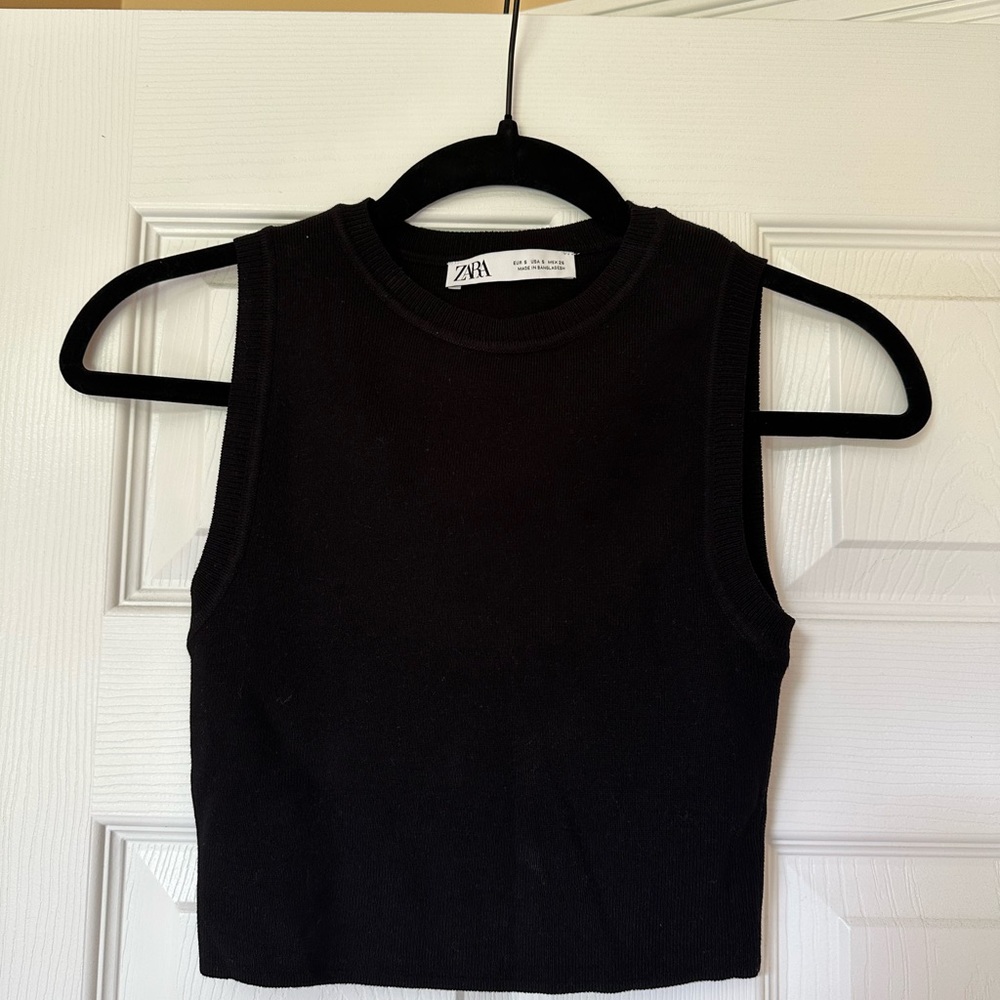 Black knit vest